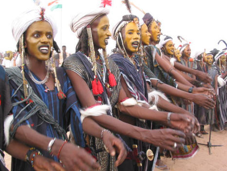 Bororo dancers - Bororos are a nomad ethnic that have a particular ritual dance.