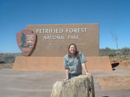 Petrified Forest - Michelle at the Petrified Forest.