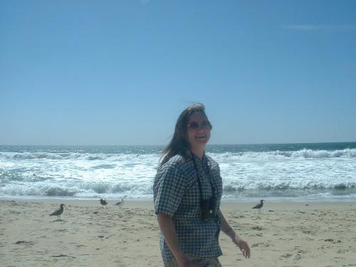 Pacific Ocean - Michelle at the Pacific Ocean in California.