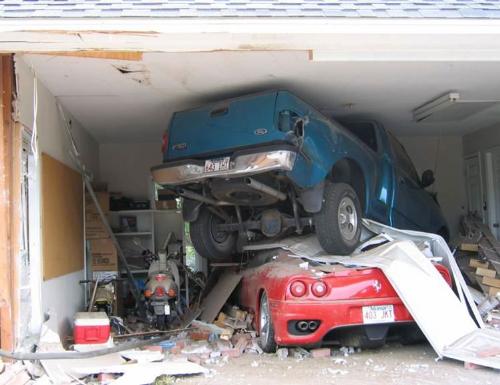 Car accident from wife - Taken from email about a wife wrecking the car. Car accident from wife - Taken from email about a wife wrecking the car.
