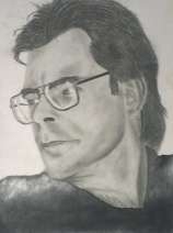 Stephen King Drawing - This is an srtists rendering of Stephen King.