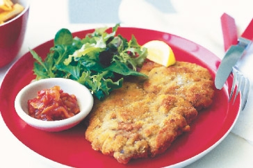 Veal Schnitzel with Fresh Tomato Relish  - Veal Schnitzel with Fresh Tomato Relish