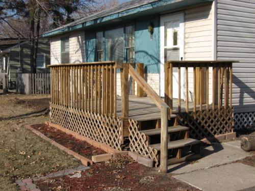 Deck - Bottom step too high off ground for one problem!