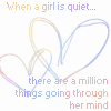 quiet girl - quiet girl.. there's something in her mind..