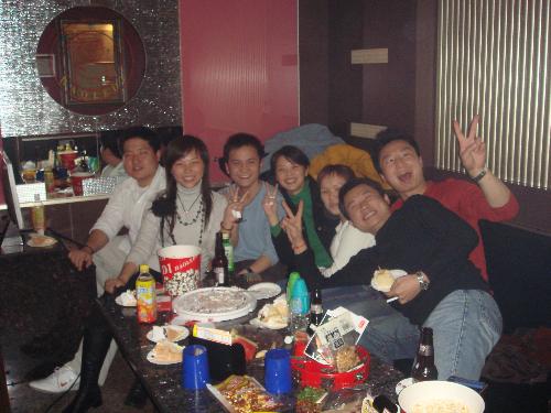 ktv - we celebrated cathy's birthday at the local KTV. a night of good food, hard drinks and a lot of out of tune singing hahahaha