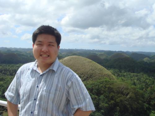 chocolate hills - me vacationing in bohol (philippines) last feb. one of the sights to see in bohol is the chocolate hills. legend has it that these hills were formed by two giants who were fighting by throwing mud at each other. after their fight the huge lumps of mud hardened and became the chocolate hills.