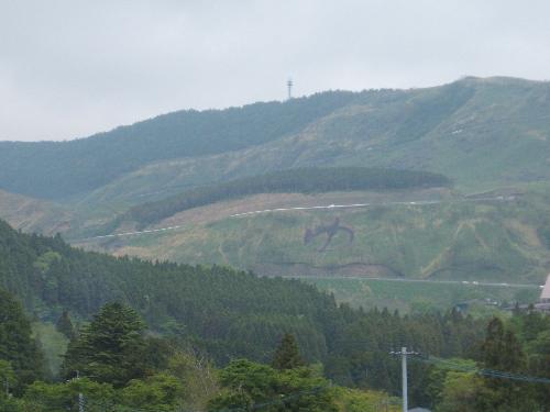 japan - a view of the mountain side somewhere in japan