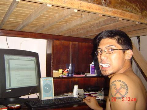 Me @ My Rathole - My ex-gurl took this picture one morning back in 2005. Welcome to my sanctuary.
