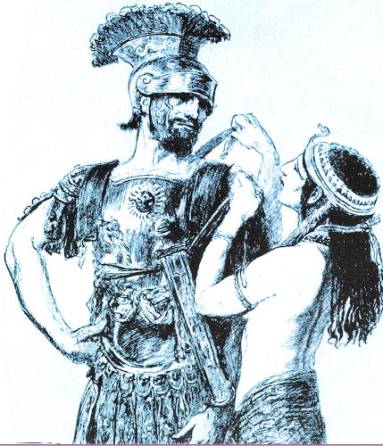 Roman soldier - A roman soldier and his wife.