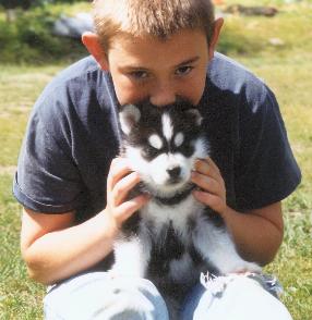 Garhett and Puppy - Cute picture.