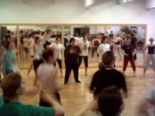 exercising  - group dance