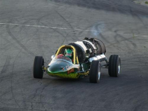 Green Mamba - Green Mamba Jet Car performing at Raceway Park in Shakopee MN USA September 2006.