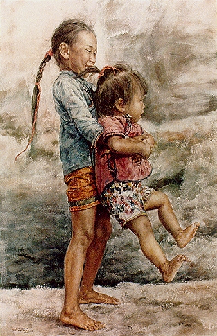 happy sisters - what a nice thing it is to have a loving sister to play with and share secrets with...
