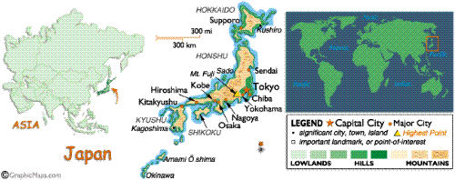japan - japan map