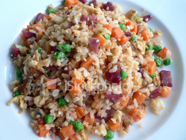 Fried Rice - Yummy Vegetable and Pork Fried Rice.
