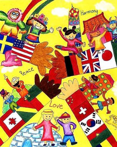 around the world - winner of the 2006 international day contest, very colorful