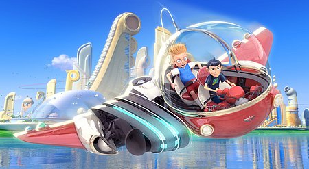 meet the robinsons - The story begins with Lewis, a boy genius with a love of gizmos and gadgets and an undying hope of finding the family he never knew. But Lewis' journey is about to take him to a place even he couldn't have imagined, a place where the impossible no longer exists: the future. When Lewis encounters a mysterious stranger named Wilbur Robinson, he's in for the time-travel of his life and will be whisked off to meet a family unlike any other -- the sublimely fun and futuristic Robinsons -- who will help him to discover a series of amazing and heartfelt secrets about his own limitless potential. But his incredible trip will also bring him into conflict with a villain who gives evil a bad name: the bungling Bowler Hat Guy, who steals Lewis' only way home. Filled with unforgettable characters, clever contraptions, classic villains and all kinds of eye-popping exuberance, MEET THE ROBINSONS continues in the beloved Disney legacy of looking ahead to a dazzling world of tomorrow -- as it unfolds a story about believing in family, yourself and the wide-open future.