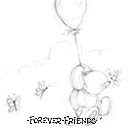 forever friends - forever friends holding balloons