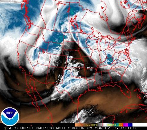 NOAA satellite - this image shows that recent image of the unitedstates,taken from the NOAA satellite.