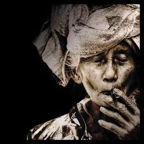 balinese old woman - an odinary capture of an old lady of bali