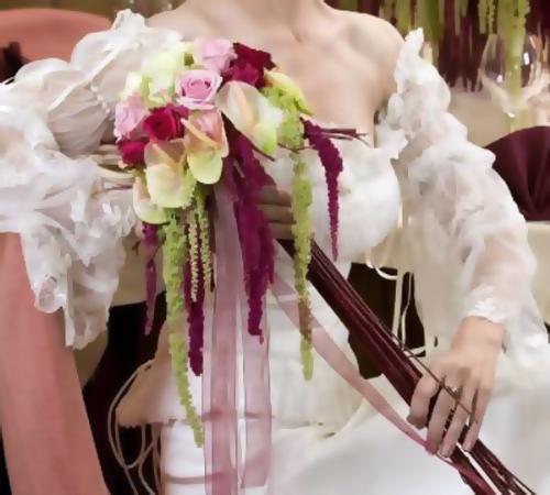 wedding - wedding flowers hold by bride