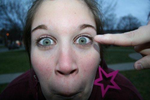 It's the eyes! - This picture was taken in Howard Elmer Park -Sayre, PA by my friend Whitney. It's one of my favourites because my eyes look pretty neat and they are my favourite part of my body.