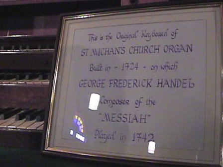 St Michans - St Michan's Church where Handel performed and possibly composed, 'Messiah'.
