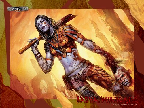 radha - barbarian elf heir to keld