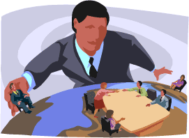 employee - An employee and the boss having a meeting.