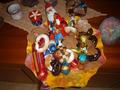 Candy Tray - A tray of Christmas goodies comprising chocolates, cookies, chocolate coated marshmallow.