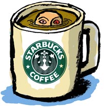 Starbucks Coffee - Starbucks coffee cup, one of the largest small time coffee companies within the US.