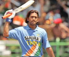 Century for Dhoni - Century for Dhoni. Nice to see six and four flying from his bat
