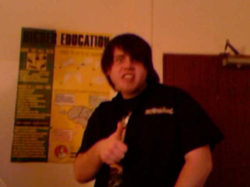 Yeah Baybey! - This is one of my housemates, Dicky, pulling a rather Austin-Powers-style pose after a few beers on my boyfriend's birthday!
