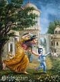 The great yasoda and Lord krishna - The great chasing of yasoda for lord krishna in madura street.