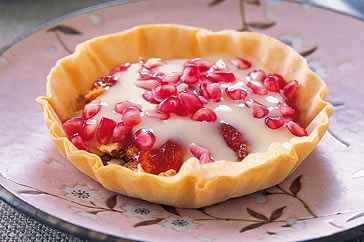 Pomegranate And Amond Tartlets  - pomegranate and almond tartlets these can be eaten by diabeties 