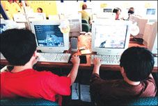 children at cyber cafe - children at cyber cafe...is it safe?