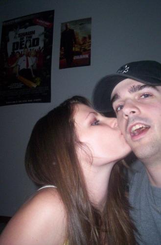 Me kissing Tim - I guess he was surprised?