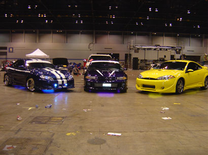 The Bro's Cars at Hot Import Nights - They went and won a couple trophies, located in the Chicage area.