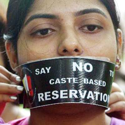 Anti reservation - A doctor protesting reservation