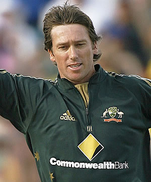 Glen McGrath - He has been a wonderful bowler with is sheer accuracy in his line and lenght, i am sure Aus will miss him