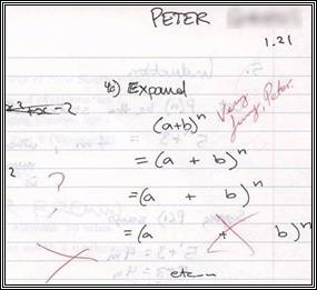 Math - Daring Student - I dont recomment any student to do this.. cos u'll surely get no marks!!!