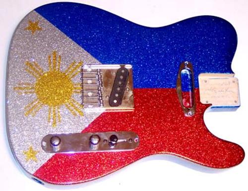 true nationalism - guitar body inspired with FIlipino Flag