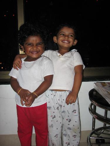 my neph n niece! - dis pic is da cutest pic in my collection!luk at des 2 darlings smiling to glory!!my neph in dis pic is really sweet!luk at da naughty glint in his eyes!aaaaaaw i luv both of them!