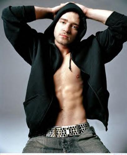 Justin Timberlake in a Black Hoodie - I really like this picture.