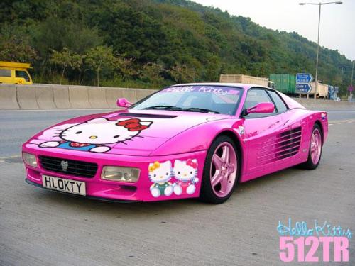 hello kitty - nice car?? all pink!!!