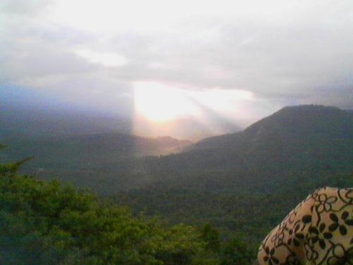sunset at agumbe - suset at agumbe .........its amazing , pepole die to see 

its clasic. every day................