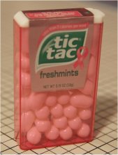 Pink Tic Tacs - for breast cancer