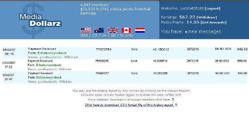 Media Dollarz - Media Dollarz Egold Payment Proof