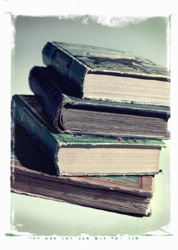 books - stack on old books