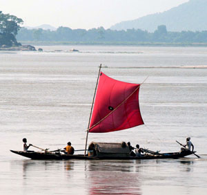 My city&#039;s river - Brahmaputra river of assam is the biggest river of india.A riverscape at my homecity Guwahati.
